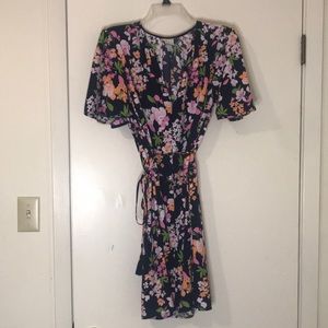 Floral 70’s style dress with tassel belt